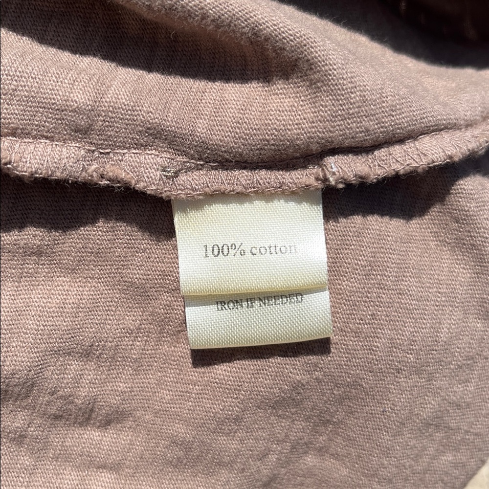Sundance dylan Taupe Tiered Scoop-Neck Midi 100% Cotton Size L - Picture 7 of 8